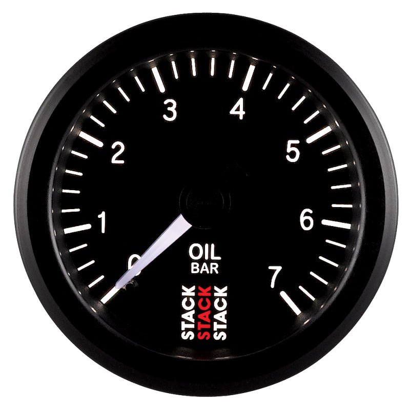 AutoMeter - Autometer Stack Instruments 52mm 0-7 BAR M10 (M) Mechanical Oil Pressure Gauge - Black - Demon Performance