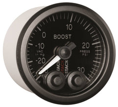 AutoMeter - Autometer Stack Instruments 52mm -30INHG To +30PSI Pro Control Boost Pressure Gauge - Black - Demon Performance