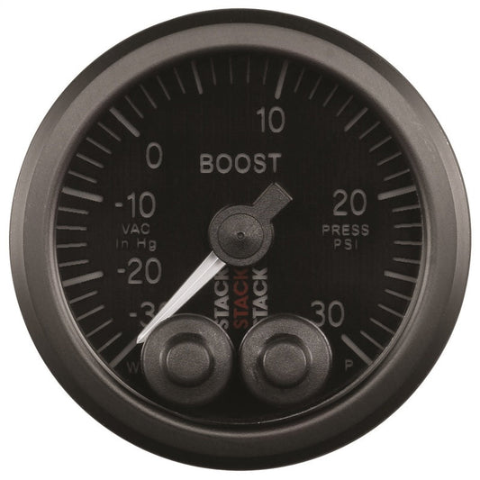 AutoMeter - Autometer Stack Instruments 52mm -30INHG To +30PSI Pro Control Boost Pressure Gauge - Black - Demon Performance