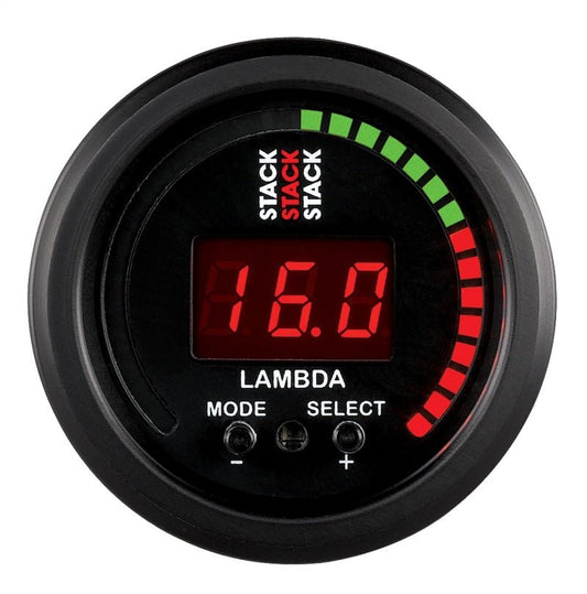 AutoMeter - Autometer Stack Instruments 52mm Wideband Air-Fuel Ratio (LAMBDA) Gauge - Black - Demon Performance