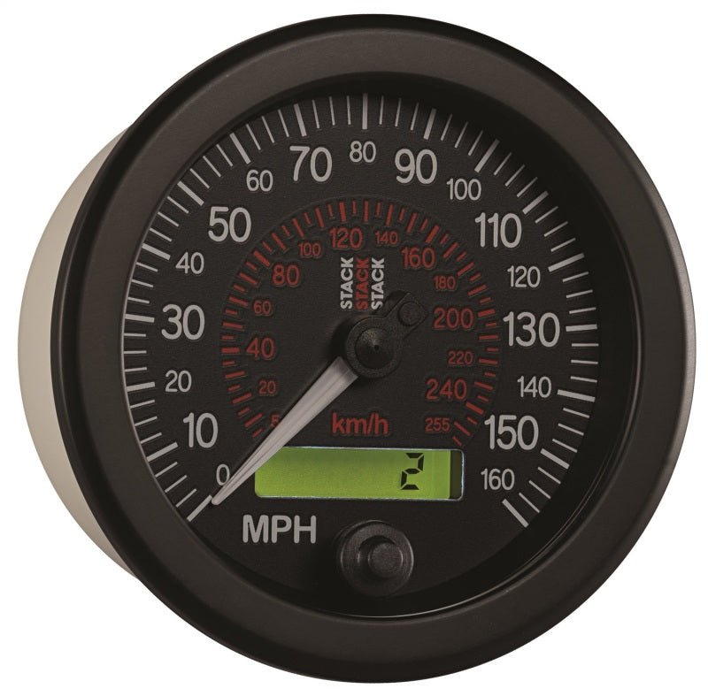 AutoMeter - Autometer Stack Instruments 88MM 0-160 MPH / 260 KM/H Programmable Speedometer - Black - Demon Performance