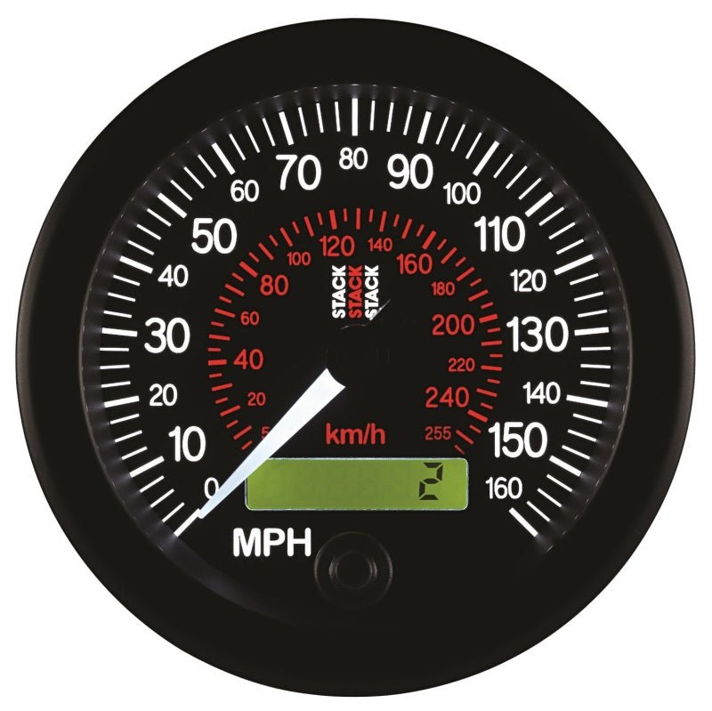 AutoMeter - Autometer Stack Instruments 88MM 0-160 MPH / 260 KM/H Programmable Speedometer - Black - Demon Performance