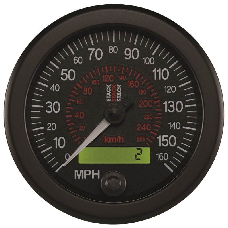 AutoMeter - Autometer Stack Instruments 88MM 0-160 MPH / 260 KM/H Programmable Speedometer - Black - Demon Performance