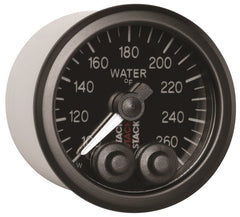 AutoMeter - Autometer Stack Pro Control 52mm 100-260 deg F Water Temp Gauge - Black (1/8in NPTF Male) - Demon Performance