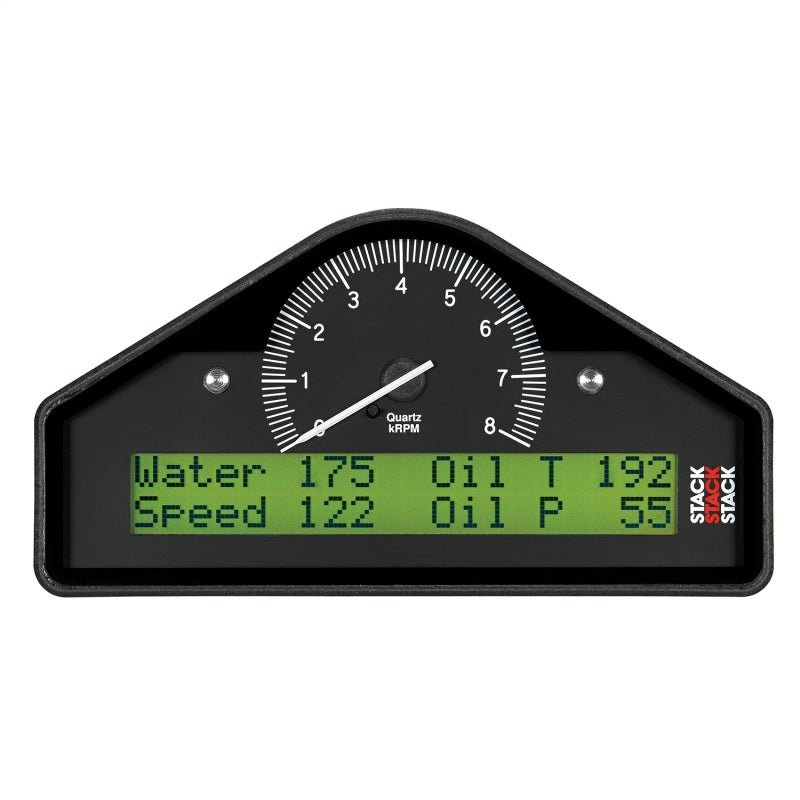 AutoMeter - Autometer Stack Race Display Pre-Configured 0-8K RPM (PSI/DEG.F/MPH) - Demon Performance