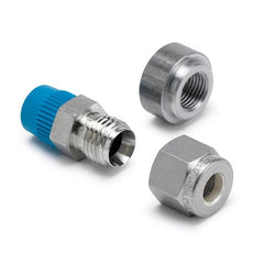 AutoMeter - Autometer Thermocouple Compress Fitting 1/4in / 1/8in NPTF Male w/Weld Boss - Demon Performance