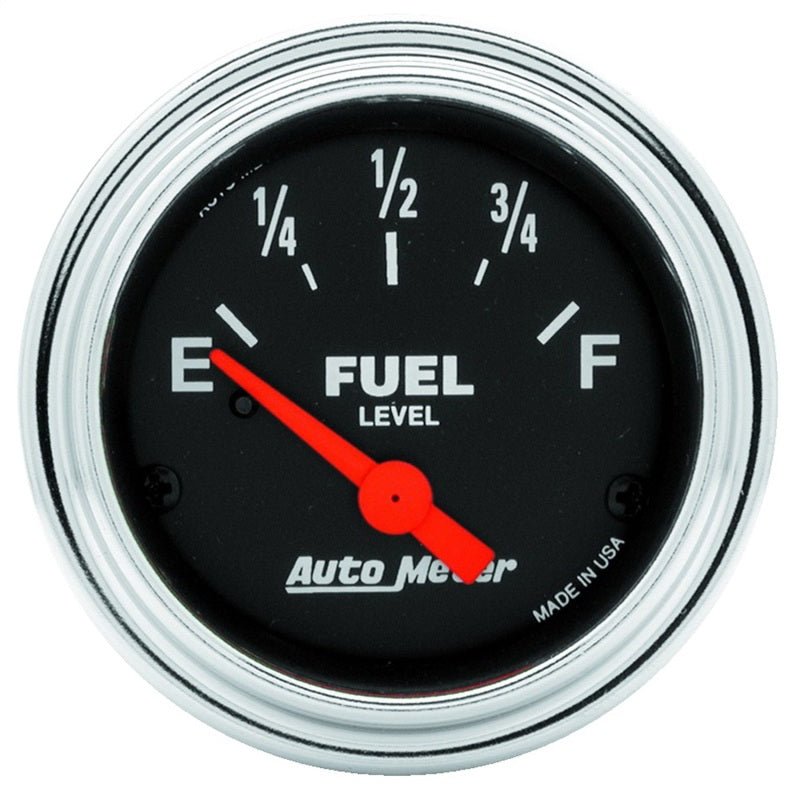 AutoMeter - Autometer Traditional Chrome 2-1/16in 33 Ohm - 240 Ohm Full Electrical Fuel Level Gauge - Demon Performance