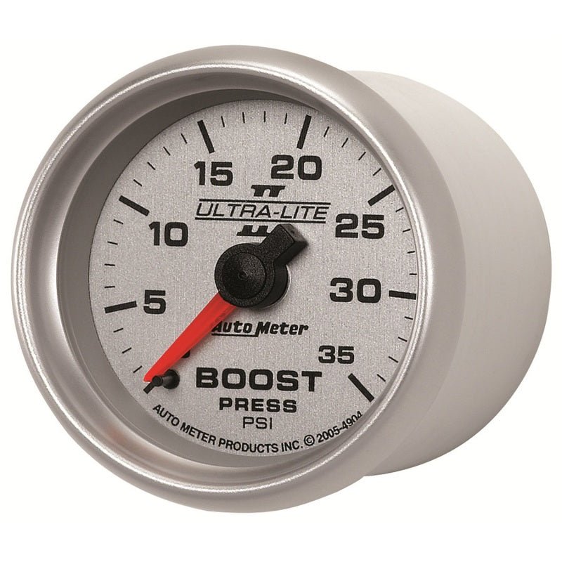 AutoMeter - Autometer UL II Boost Gauge 2-1/16in Mechanical Pressure Ultra-Lite Gauge 35PSI - Demon Performance