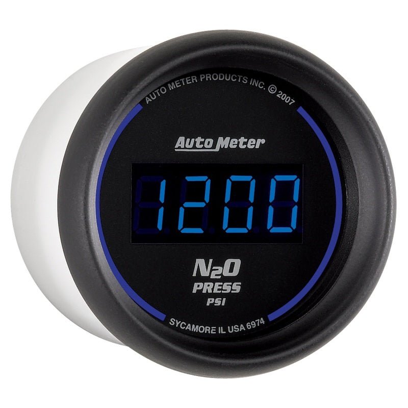 AutoMeter - Autometer Ultra-Lite 2-1/16in 1600 PSI Digital Nitrous Pressure Gauge - Black - Demon Performance