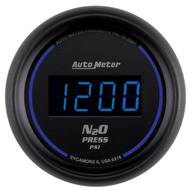 AutoMeter - Autometer Ultra-Lite 2-1/16in 1600 PSI Digital Nitrous Pressure Gauge - Black - Demon Performance