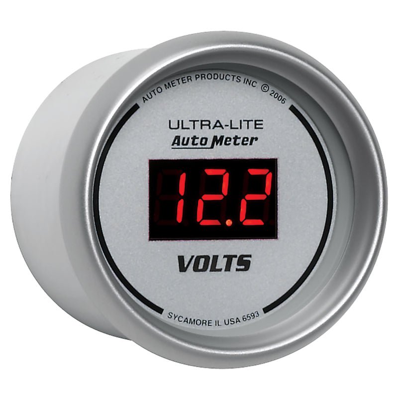 AutoMeter - Autometer Ultra-Lite 2-1/16in 8-18 Volts Digital Voltmeter - Demon Performance