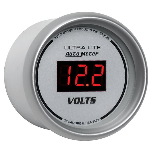 AutoMeter - Autometer Ultra-Lite 2-1/16in 8-18 Volts Digital Voltmeter - Demon Performance