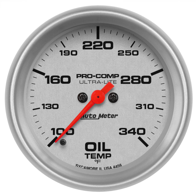 AutoMeter - Autometer Ultra-Lite 2-5/8in 100-340F Oil Temp Gauge - Digital Stepper Motor - Demon Performance