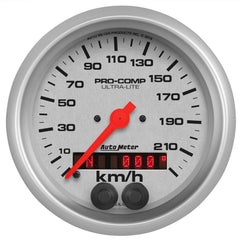 AutoMeter - Autometer Ultra-Lite 3-3/8in. 0-225KM/H (GPS) Speedometer Gauge - Demon Performance