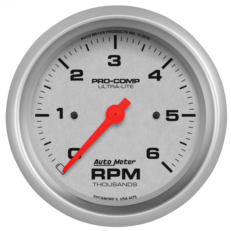 AutoMeter - AutoMeter Ultra-Lite 3-3/8in. 0-6K RPM In-Dash Tachometer Gauge - Demon Performance