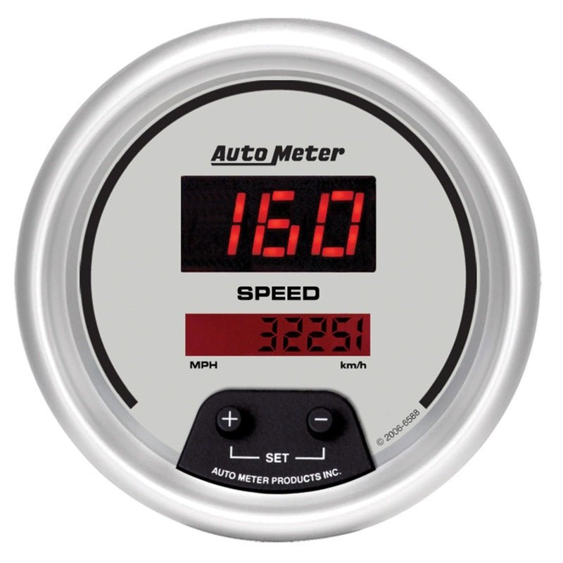 AutoMeter - Autometer Ultra-Lite 3 3/8in 160 MPH Digital Speedo Gauge - Demon Performance