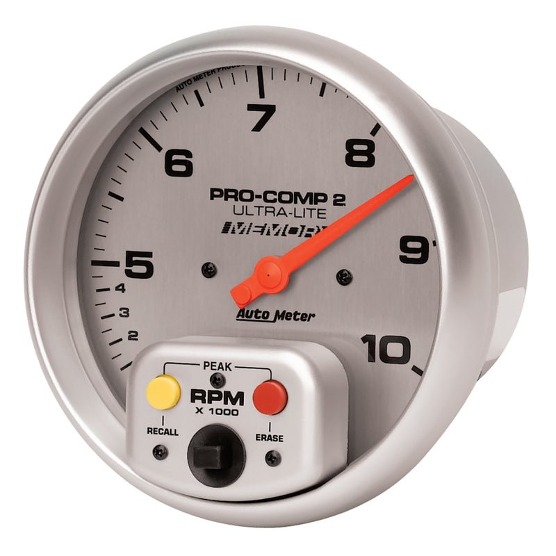 AutoMeter - Autometer Ultra-Lite 5 inch 10K RPM In Dash Dual Range w/ Memory Tachometer - Demon Performance