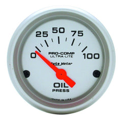 AutoMeter - Autometer Ultra-Lite 52mm 0-100 PSI Electronic Oil Pressure Gauge - Demon Performance