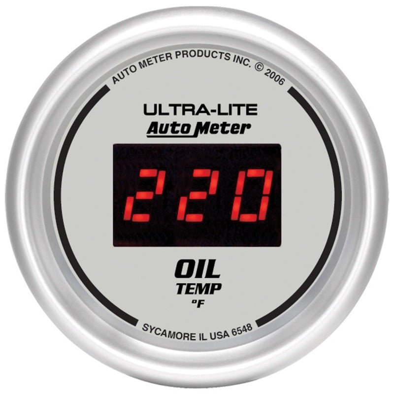 AutoMeter - Autometer Ultra-Lite 52MM 0-340 Deg F Digital Oil Temperature - Demon Performance