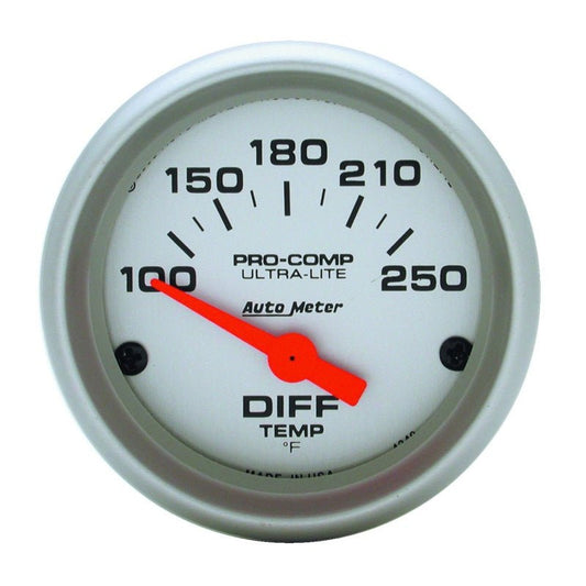 AutoMeter - Autometer Ultra-Lite 52mm 100-250 Deg F Electronic Differential Temperature Gauge - Demon Performance