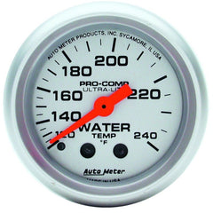 AutoMeter - Autometer Ultra-Lite 52mm 120-240 Deg F Mechanical Water Temp Gauge - Demon Performance