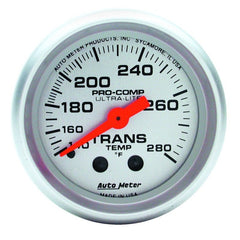 AutoMeter - Autometer Ultra-Lite 52mm 140-280 Deg F Mechanical Transmission Temp Gauge - Demon Performance