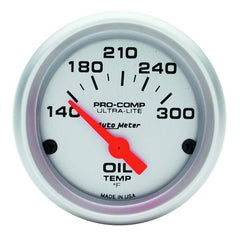 AutoMeter - Autometer Ultra-Lite 52mm 140-300 Deg F Electronic Oil Temperature Gauge - Demon Performance