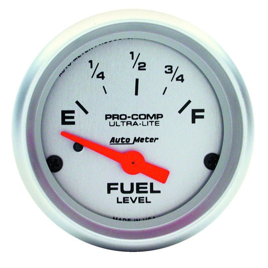 AutoMeter - Autometer Ultra-Lite 52mm 240 OHMS Empty/33 OHMS Full Short Sweep Electronic Fuel Level Gauge - Demon Performance