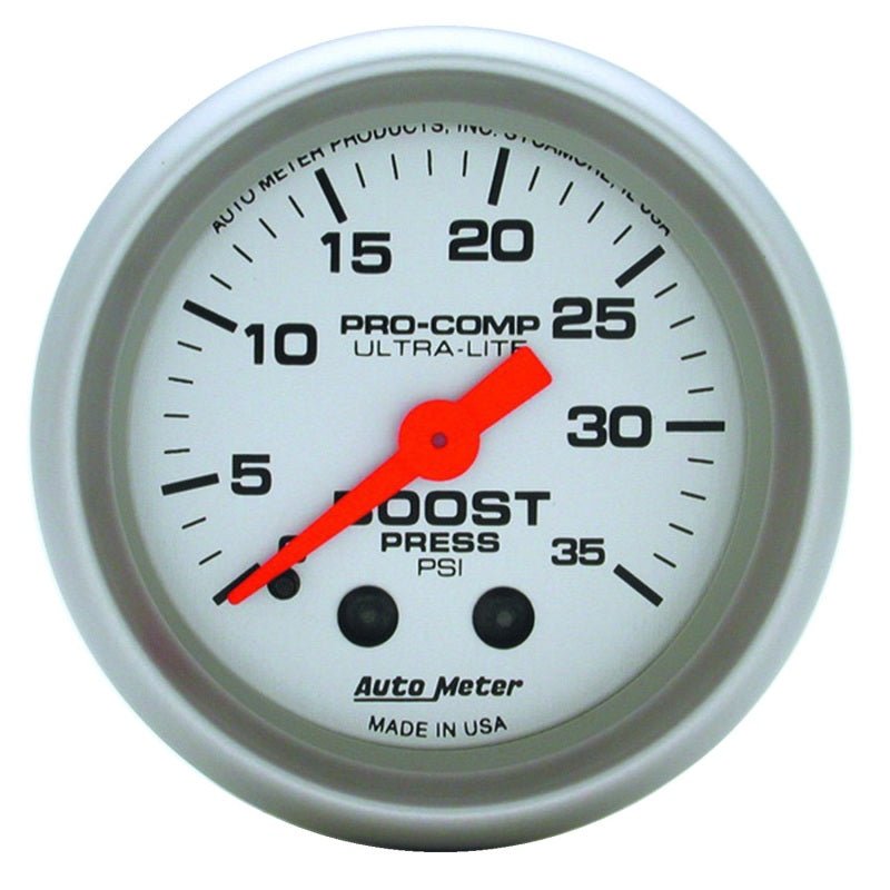 AutoMeter - Autometer Ultra-Lite 52mm 35 PSI Mechanical Boost Gauge - Demon Performance