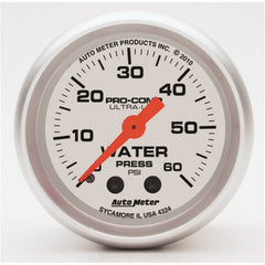 AutoMeter - Autometer Ultra-Lite 52mm 60 PSI Mechanical Water Pressure Gauge - Demon Performance