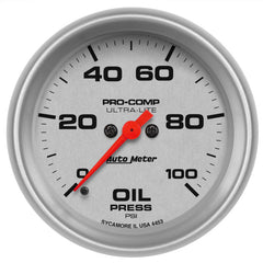 AutoMeter - Autometer Ultra-Lite 66.7mm Full Sweep Electronic 0-100 PSI Oil Pressure Gauge - Demon Performance