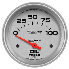 AutoMeter - Autometer Ultra-Lite 66.7mm Short Sweep Electronic 0-100 PSI Oil Pressure Gauge - Demon Performance