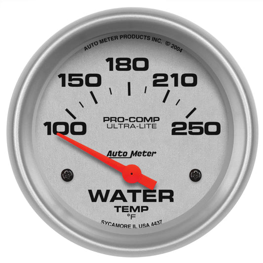 AutoMeter - Autometer Ultra-Lite 66.7mm Short Sweep Electronic 100-250 Degree Water Temperature Gauge - Demon Performance