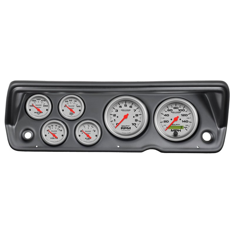 AutoMeter - Autometer Ultra-Lite 70-76 Duster/ Demon/ Dart Dash Kit 6pc Tach / MPH / Fuel / Oil / WTMP / Volt - Demon Performance