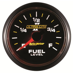 AutoMeter - Autometer Ultra-Lite II 2-1/16in 0-280 Ohm Programmable Fuel Level Gauge - Demon Performance