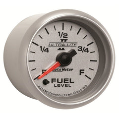 AutoMeter - Autometer Ultra-Lite II 2-1/16in 0-280 Ohm Programmable Fuel Level Gauge - Demon Performance