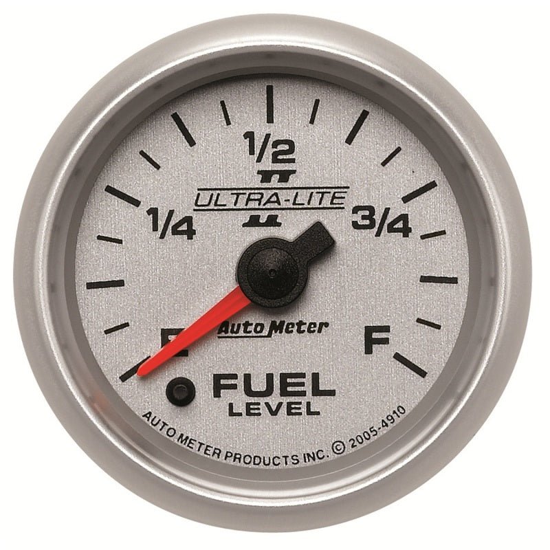 AutoMeter - Autometer Ultra-Lite II 2-1/16in 0-280 Ohm Programmable Fuel Level Gauge - Demon Performance