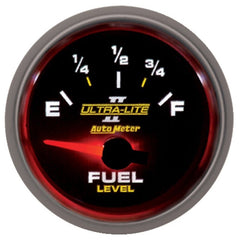 AutoMeter - Autometer Ultra-Lite II 2-1/16in 0 OHMS Empty / 90 OHMS Full Electronic Fuel Level Gauge - Demon Performance