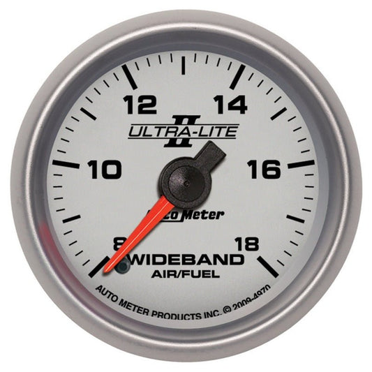 AutoMeter - Autometer Ultra-Lite II 2 1/16in 8:1-18:1 AFR Analog Wideband FSE Air/Fuel Ratio Gauge - Demon Performance