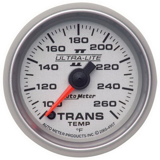 AutoMeter - Autometer Ultra-Lite II 2-1/16in Transmission Temperature 100-260 Deg F Digital Stepper Motor Gauge - Demon Performance