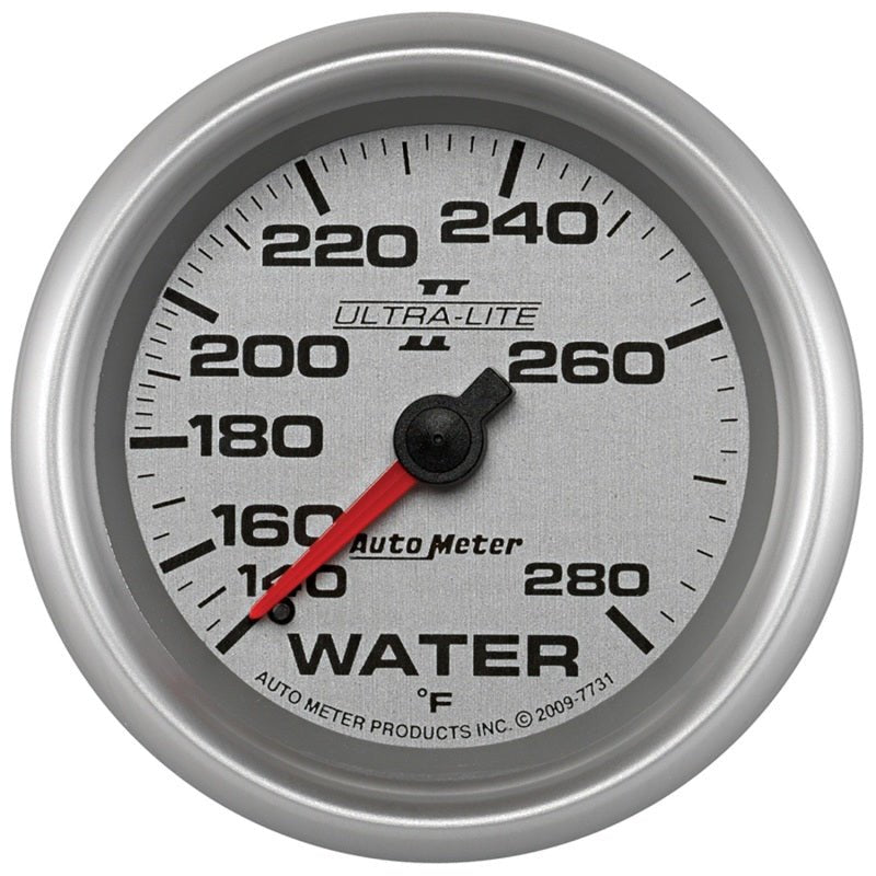 AutoMeter - Autometer Ultra-Lite II 2 5/8in 140-280 Degree F Mechanical Water Temperature Gauge - Demon Performance