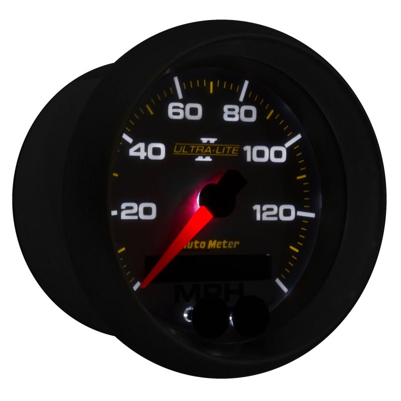 AutoMeter - Autometer Ultra-Lite II 3-3/8in 0-140MPH In-Dash Electronic GPS Programmable Speedometer - Demon Performance