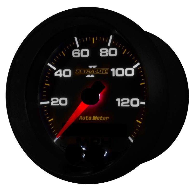 AutoMeter - Autometer Ultra-Lite II 3-3/8in 0-140MPH In-Dash Electronic GPS Programmable Speedometer - Demon Performance