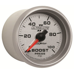 AutoMeter - Autometer Ultra-Lite II 52mm 0-100 PSI Mechanical Boost Gauge - Demon Performance