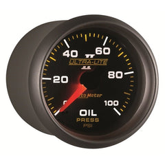 AutoMeter - Autometer Ultra-Lite II 52mm 0-100 PSI Mechanical Oil Pressure Gauge - Demon Performance