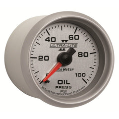 AutoMeter - Autometer Ultra-Lite II 52mm 0-100 PSI Mechanical Oil Pressure Gauge - Demon Performance