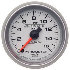 AutoMeter - Autometer Ultra-Lite II 52mm 0-1600 Deg F Full Sweep Electric Pyrometer (EGT) Gauge - Demon Performance