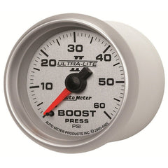 AutoMeter - Autometer Ultra-Lite II 52mm 0-60 PSI Mechanical Boost Gauge - Demon Performance