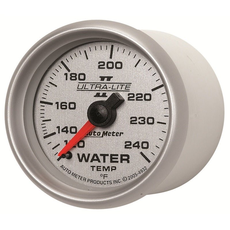 AutoMeter - Autometer Ultra-Lite II 52mm 120-240 Deg F Mechanical Water Temp Gauge - Demon Performance