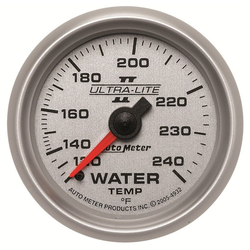 AutoMeter - Autometer Ultra-Lite II 52mm 120-240 Deg F Mechanical Water Temp Gauge - Demon Performance